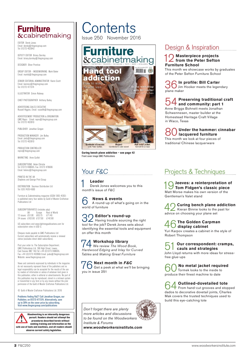 Furniture & Cabinetmaking 250 2016-11